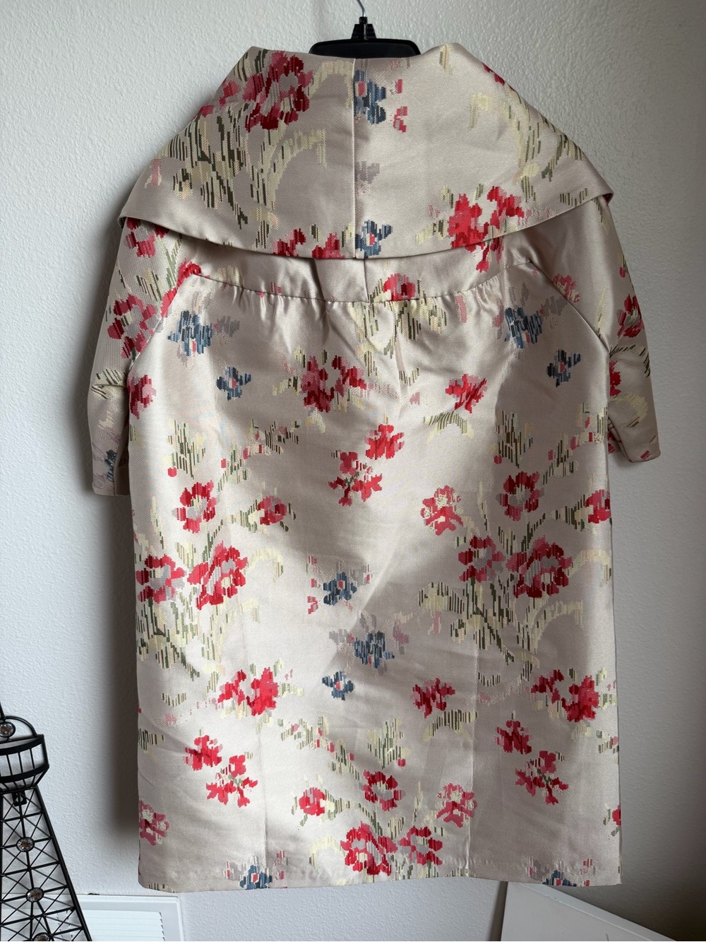 NWT BURU Jacquard Tailored Car Coat Floral Sz S/M - Picture 8 of 9